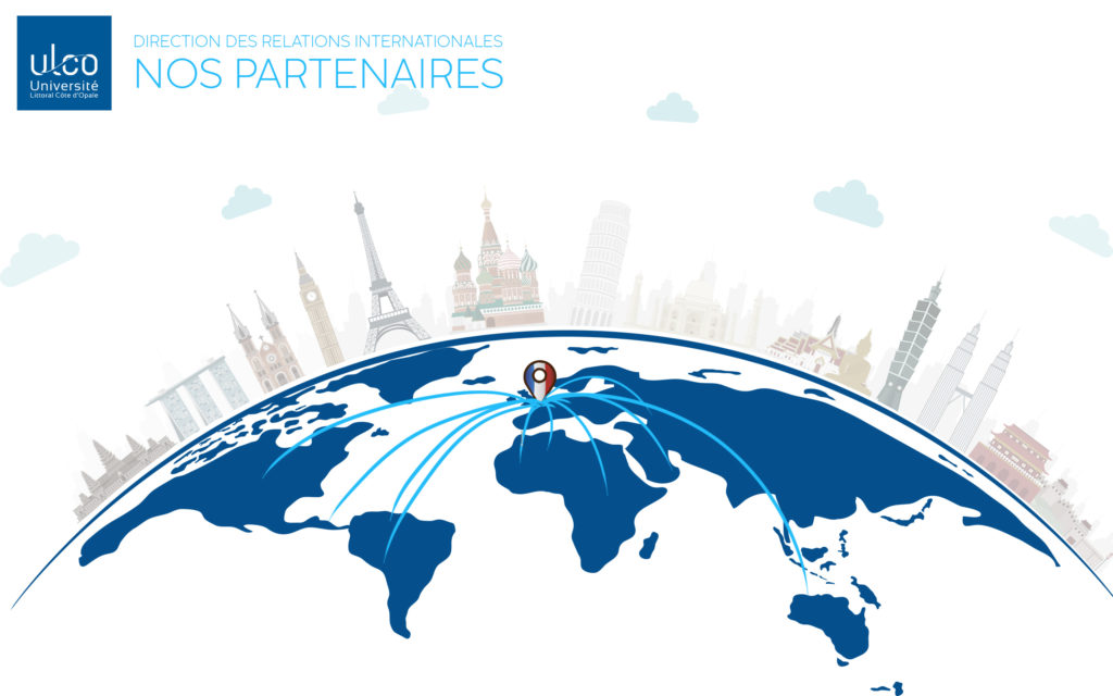 Visuel illustrant les partenariats de notre Direction des relations internationales