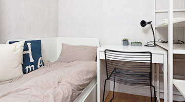 Photo illustrant une chambre étudiante