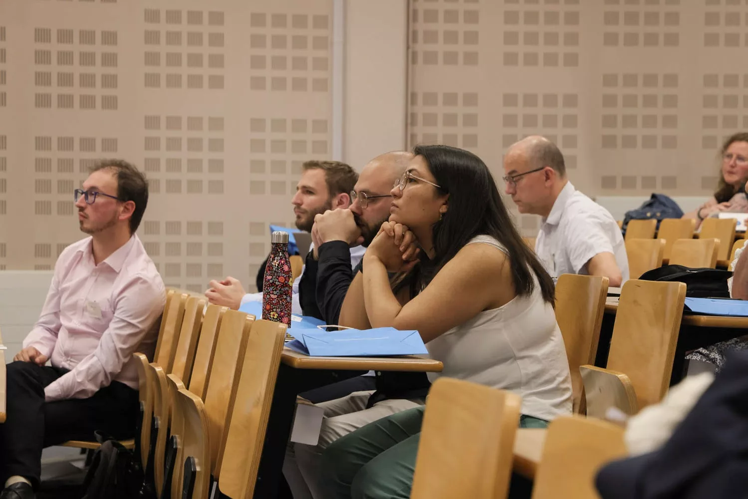 Photo d'une conférence en amphi lors de la 1re Rencontre Universités - Entreprises