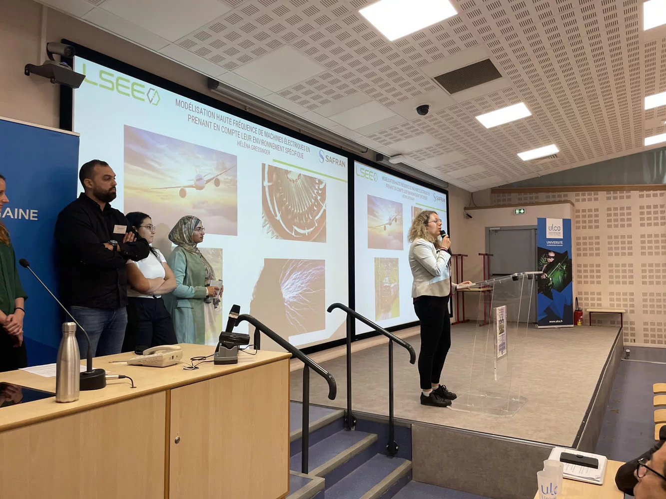 Photo d'une conférence en amphi lors de la 1re Rencontre Universités - Entreprises