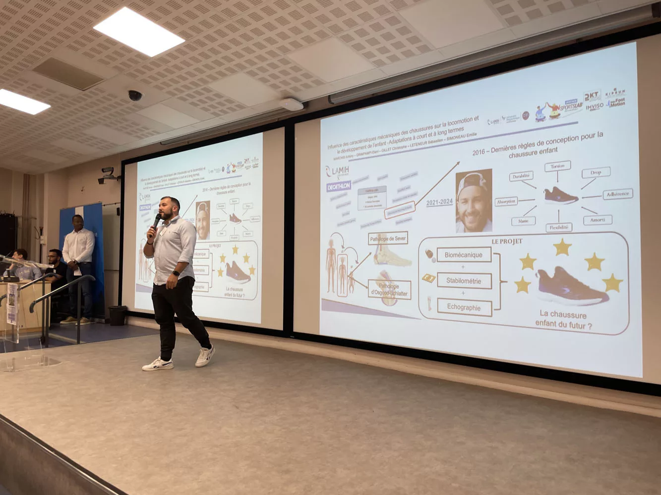 Photo d'une conférence en amphi lors de la 1re Rencontre Universités - Entreprises