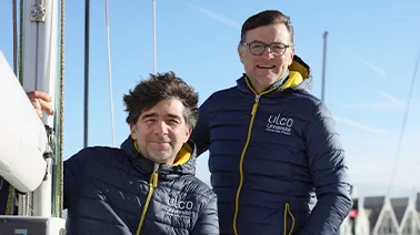 Photo de l'équipage du bateau participant au laboratoire Sleep sailing