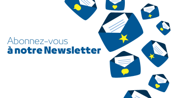 Bandeau avec des lettres pour la newsletter