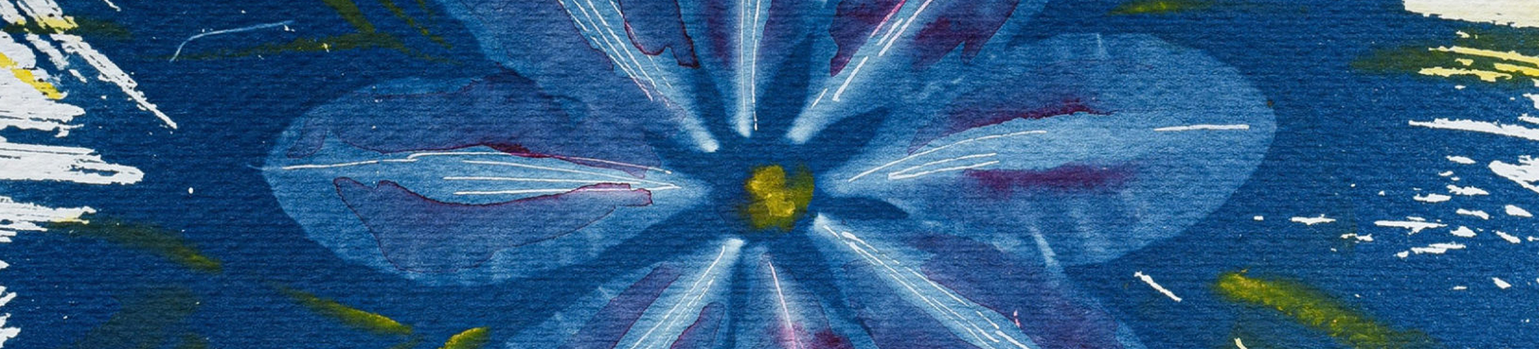 Visuel abstrait d'une fleur à la peinture