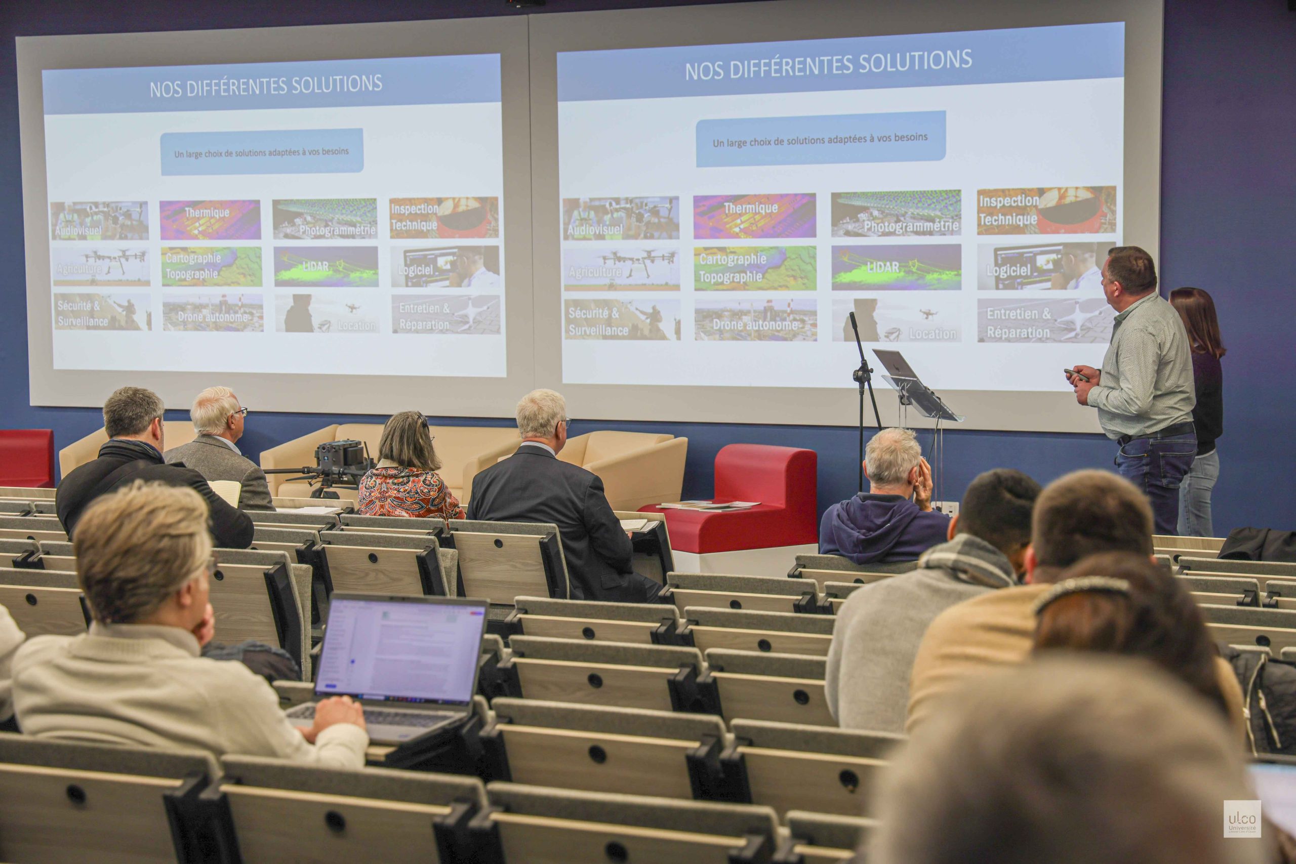 Photo de la conférence des journées d’échanges autours de la Recherche et innovation au service des mobilités autonomes à l’ULCO