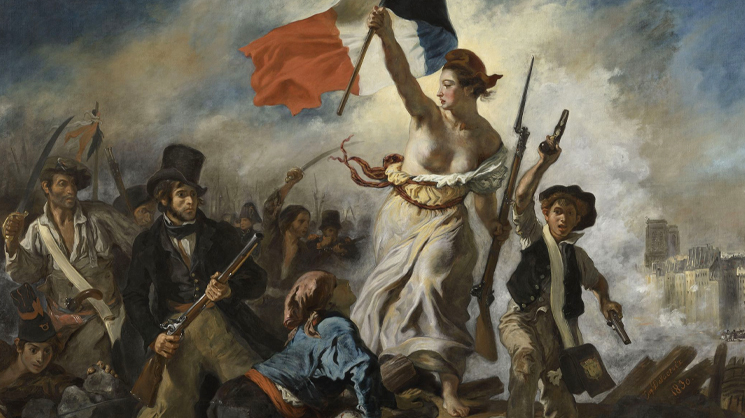 Tableau de la Liberté guidant le peuple.