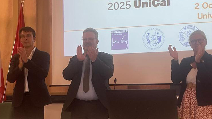 Photo du président Abi-Aad aux PhD Days à l'Université de Calabre