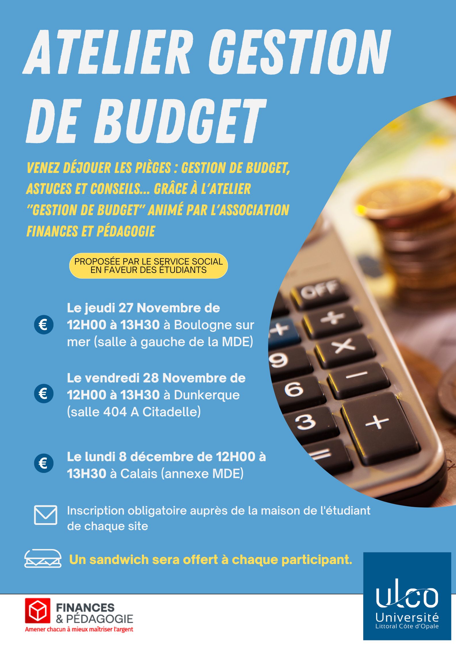 Affiche d'un atelier de gestion de budget
