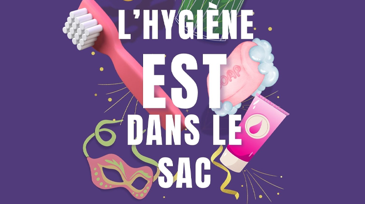 Visuel coloré pour une distribution de produit d'hygiène