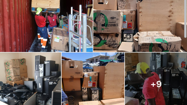 Photo montage avec le matériel donnée par l'ULCO à Mayotte