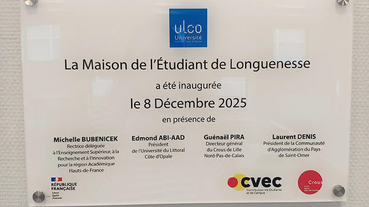 Photo de la plaque d'inauguration de la MDE de St Omer