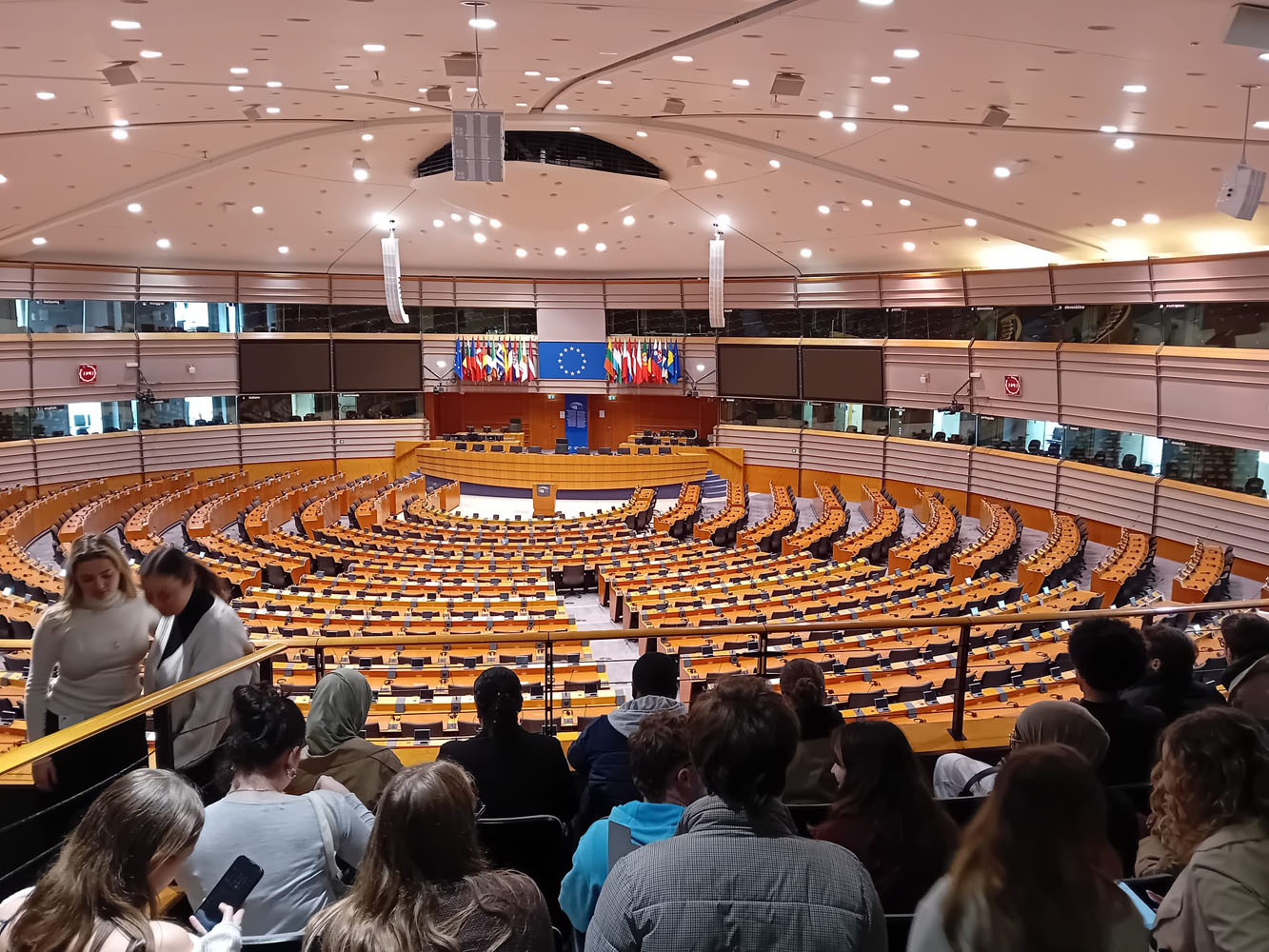 Photo d'étudiants en visite à Bruxelles