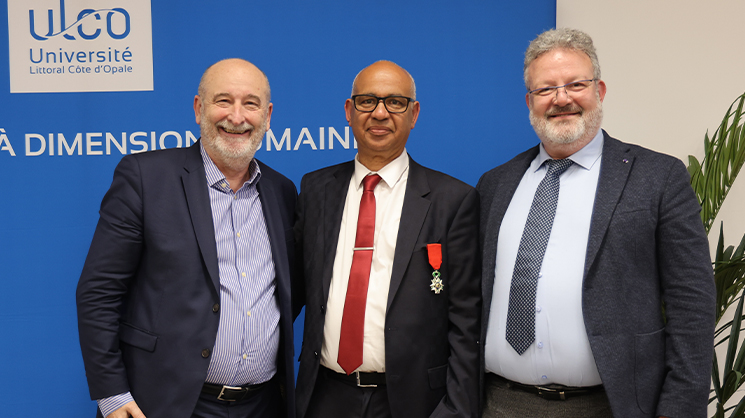 M. Franck Dhersin, sénateur, M. Hassane Sadok et M. Edmond Abi-Aad