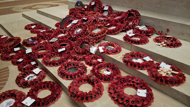 Photo de l'intérieur du mémorial de Thiepval