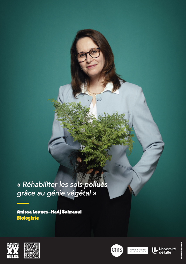Portait de Anissa LOUNES HADJ-SAHRAOUI pour l'exposition La science taille XX elles