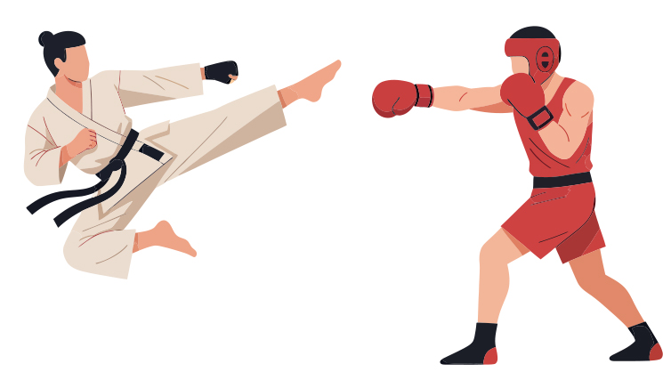 Visuel illustrant les sports de combat