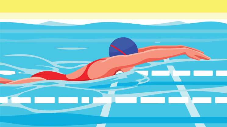 Visuel illustrant la natation