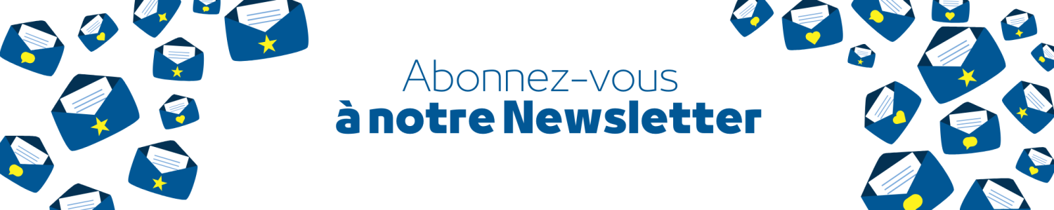 Bandeau avec des lettres pour la newsletter