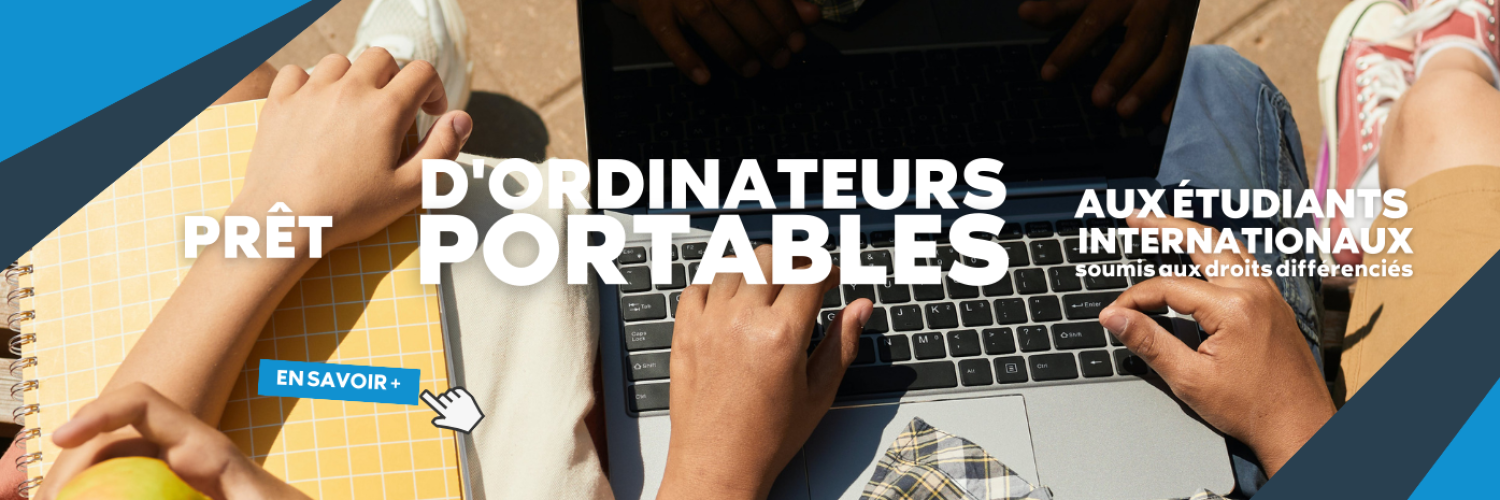 Affichette pour le prêt de portable pour les étudiants internationaux